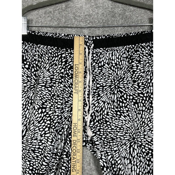 DKNY Brushed Jersey Pull On Pants Womens Size Small Stretch Black White Pockets - Picture 11 of 13